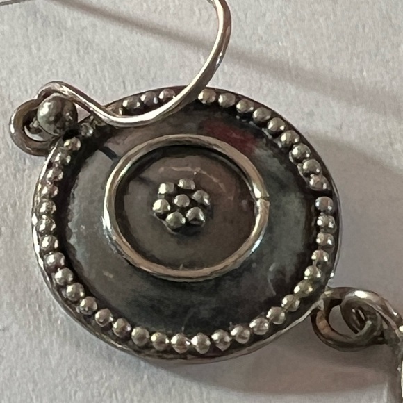 TURQUOISE AND STERLING SILVER DANGLE EARRINGS - Picture 8 of 10